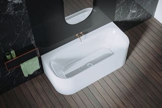 Акриловая ванна Riho Devotion Back2Wall Glossy Sparkle System B096002005 180x80см с аэромассажем белый